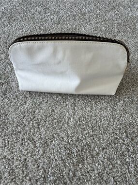 NEW - White Zip Pouch (medium)